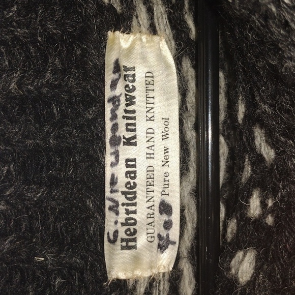 Heberidean Knitwear Hand Knit 100% Pure New Wool Crewneck Sweater L - Picture 4 of 5